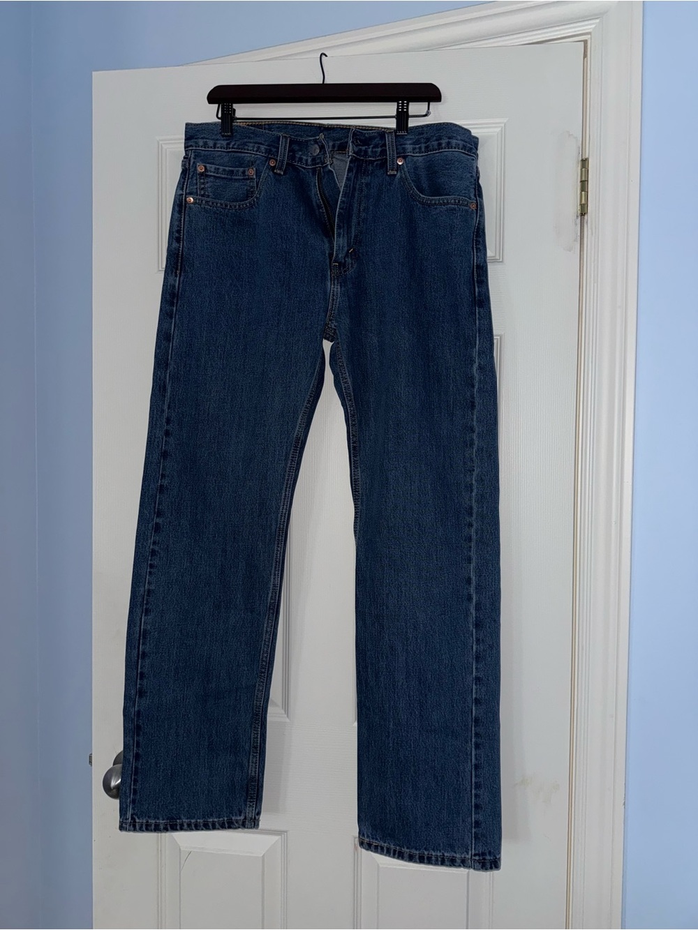 Levis 505 Regular Fit Dark Blue Denim Jeans